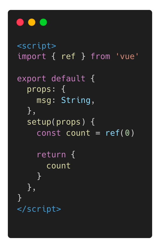 Composition API with export
